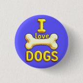ICH LIEBE HUNDE BUTTON (Vorderseite)