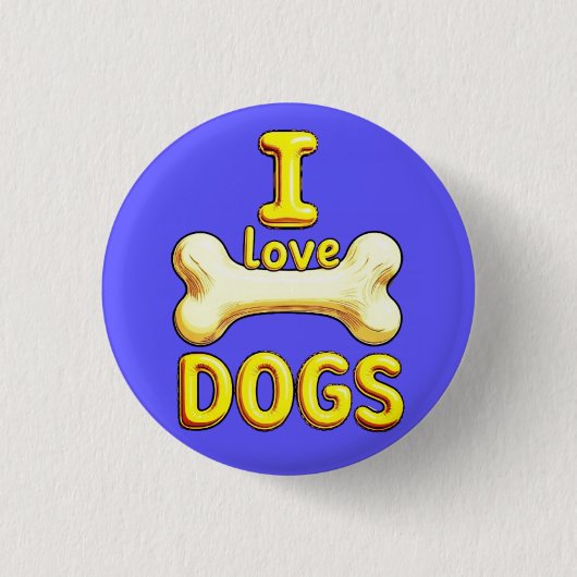 ICH LIEBE HUNDE BUTTON (Vorderseite)