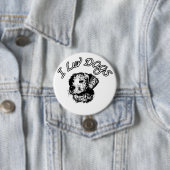 " Ich liebe Hunde " Button (Beispiel)