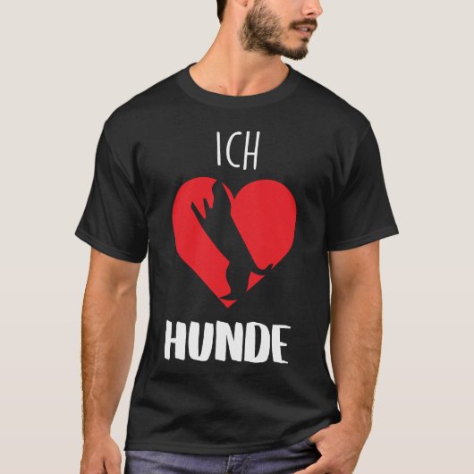 Ich Liebe Hunde – Einfach und Klar T-Shirt (Vorderseite)