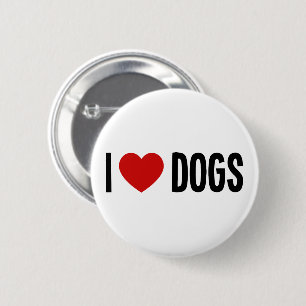 Ich liebe Hunde • Ich liebe Hunde runder Knopf Button