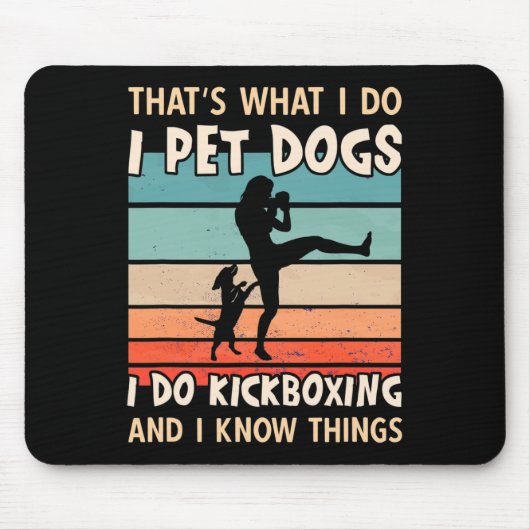 Ich liebe Hunde, ich mache Kickboxen Designs - Fra Mousepad (Vorne)