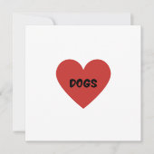 Ich liebe Hunde Karte (Vorderseite)