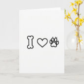 Ich liebe Hunde Karte (Gelbe Blume)