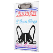 Ich liebe Hunde: Keine Menschen Klemmbrett (Links)