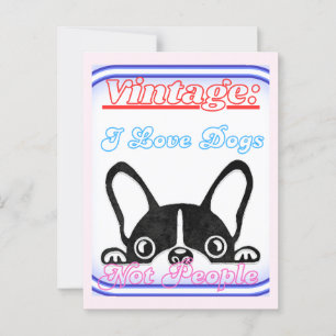 Ich liebe Hunde: keine Menschen  Postkarte