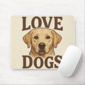 Ich liebe Hunde-Mauspad Mousepad (Mit Mouse)