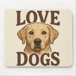 Ich liebe Hunde-Mauspad Mousepad