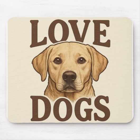 Ich liebe Hunde-Mauspad Mousepad (Vorne)