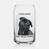 Ich Liebe Hunde mehr als Leute lustig Dosenglas (Vorderseite)