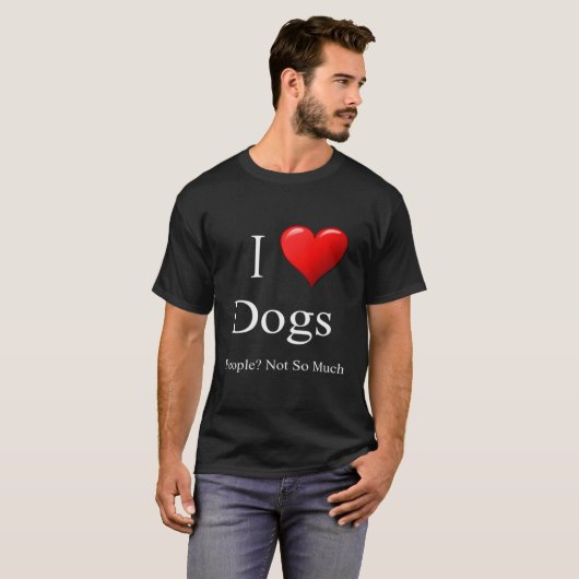 Ich Liebe Hunde Menschen nicht so viel T-Shirt (Vorne ganz)