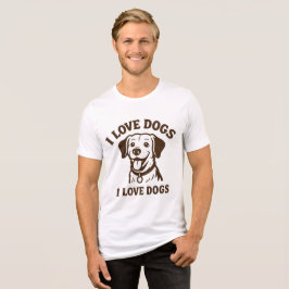 Ich liebe Hunde – T-Shirt mit süßer und mutiger Au Tri-Blend Shirt