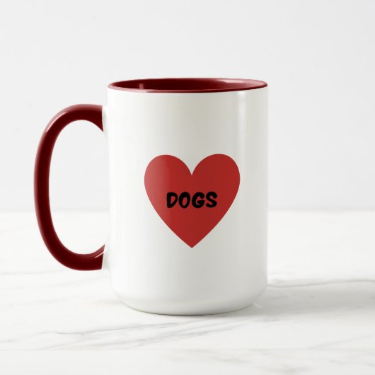 Ich liebe Hunde Tasse (Links)