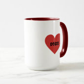 Ich liebe Hunde Tasse (VorderseiteRechts)