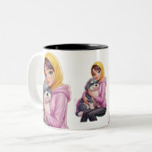Ich liebe Hunde Zweifarbige Tasse (Vorderseite Links)