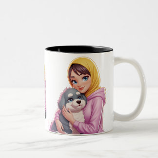 Ich liebe Hunde Zweifarbige Tasse