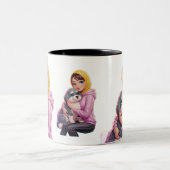 Ich liebe Hunde Zweifarbige Tasse (Mittel)