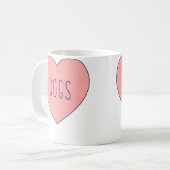 Ich liebe Hundeherz Kaffeetasse (Vorderseite Links)