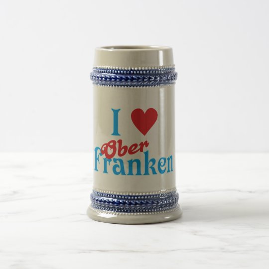 Ich liebe I love Oberfranken Bierglas