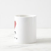 Ich ❤️ Liebe I.T. ANPASSBAR Kaffeetasse (Mittel)