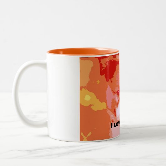 Ich Liebe "Icies"... Zweifarbige Tasse (Links)