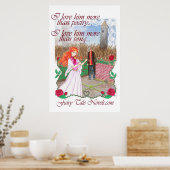 Ich Liebe ihm mehr als Poesie: Fisch und Rose Post Poster (Küche)