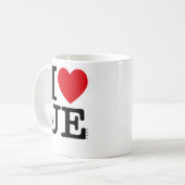ICH LIEBE IHN KAFFEETASSE (Vorderseite Links)