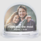 Ich Liebe Ihnen das romantischste Foto Schneekugeln (Rückseite)