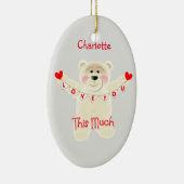 Ich Liebe Ihnen diese viel Niedliche Teddybär Pers Keramikornament (Rechts)