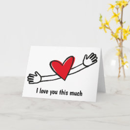 Ich Liebe Ihnen dieses viel rote Herz Karte