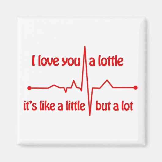 Ich Liebe Ihnen ein kleines, herzschlagartiges nie Magnet (Vorne)