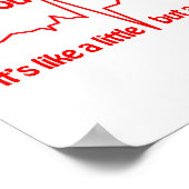 Ich Liebe Ihnen ein kleines, herzschlagartiges nie Poster (Ecke)