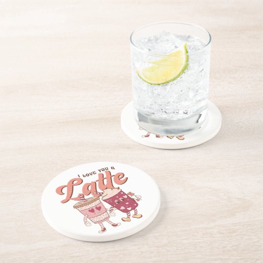 Ich Liebe Ihnen ein letzter Retro-Groovy Getränkeuntersetzer (Seite)