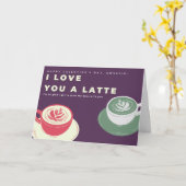 Ich Liebe Ihnen einen Latte-Kaffee Lover Valentine Karte (Gelbe Blume)