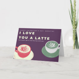 Ich Liebe Ihnen einen Latte-Kaffee Lover Valentine Karte