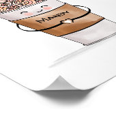 Ich Liebe Ihnen einen Niedlichen Kawaii Kaffee Cup Poster (Ecke)