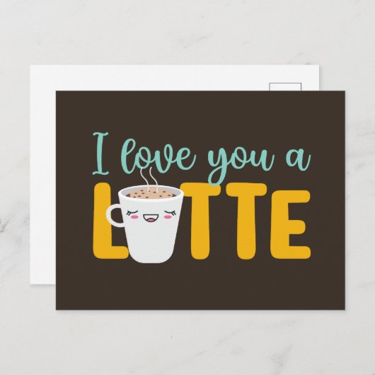 Ich Liebe Ihnen einen Niedlichen Pun Funny Valenti Postkarte (Vorne/Hinten)