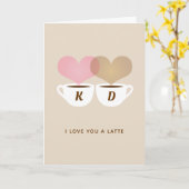 Ich Liebe Ihnen einen Post-Custom Monogram-Initial Karte (Gelbe Blume)