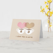 Ich Liebe Ihnen einen Post-Custom Monogram-Initial Karte (Gelbe Blume)