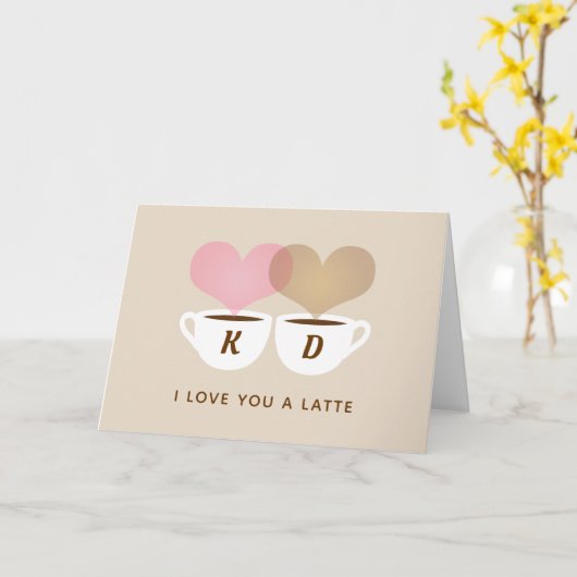 Ich Liebe Ihnen einen Post-Custom Monogram-Initial Karte (Gelbe Blume)