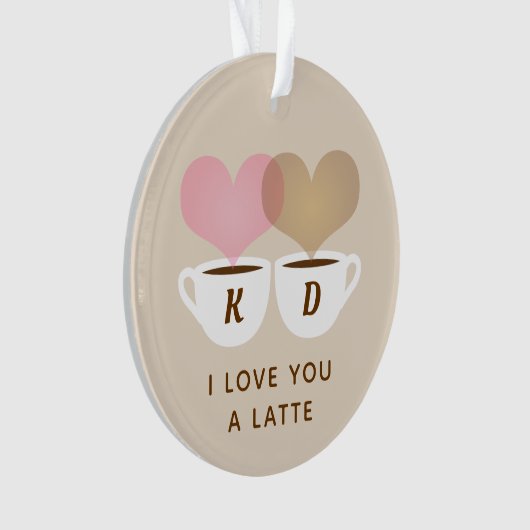 Ich Liebe Ihnen einen Post-Custom Monogram-Initial Ornament (Vorderseite)