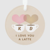 Ich Liebe Ihnen einen Post-Custom Monogram-Initial Ornament (Rückseite)