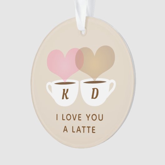 Ich Liebe Ihnen einen Post-Custom Monogram-Initial Ornament (Vorderseite)