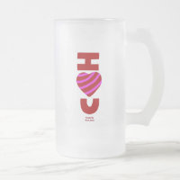 Ich Liebe Ihnen große Mattierte Glass-Tasse