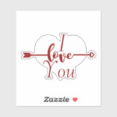 Ich Liebe Ihnen Herz Custom Cut Vinyl Sticker (Blatt)