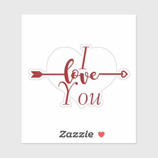 Ich Liebe Ihnen Herz Custom Cut Vinyl Sticker (Blatt)