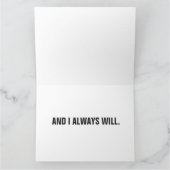 ICH LIEBE IHNEN jederzeit eine Grußkarte Karte (Innenseite)