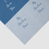 Ich Liebe Ihnen meinen dunkelblauen Farbblock Seidenpapier (Ausschnitt)