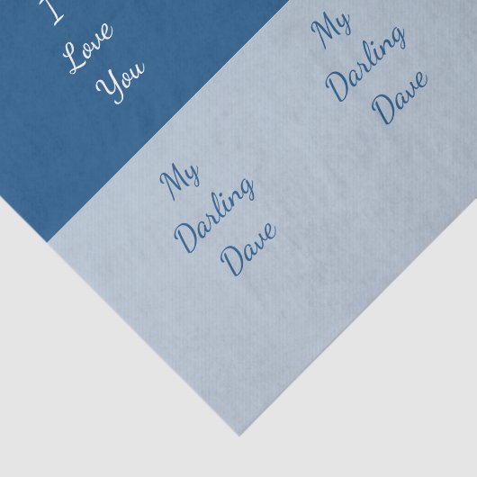 Ich Liebe Ihnen meinen dunkelblauen Farbblock Seidenpapier (Ausschnitt)