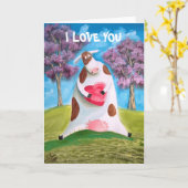 ICH LIEBE IHNEN NIEDLICHES KÜSTENHERZ KARTE (Gelbe Blume)